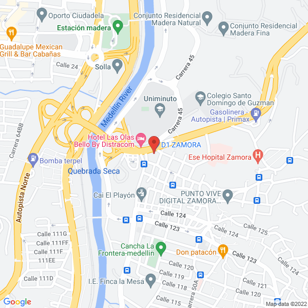 Mapa de Fábrica De Alimentos Y Cigarrería Los Suarez