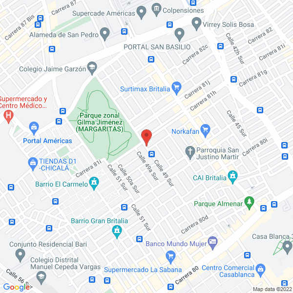 Mapa de Fábrica De Arepas M Y M