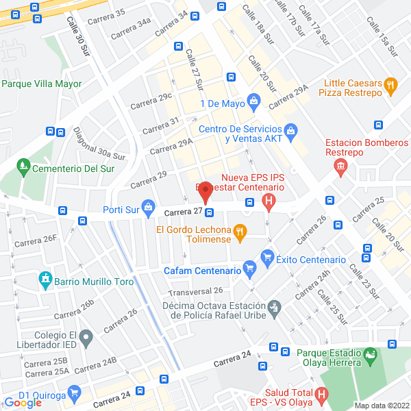 Mapa de Fábrica De Pimpones Tampoplast