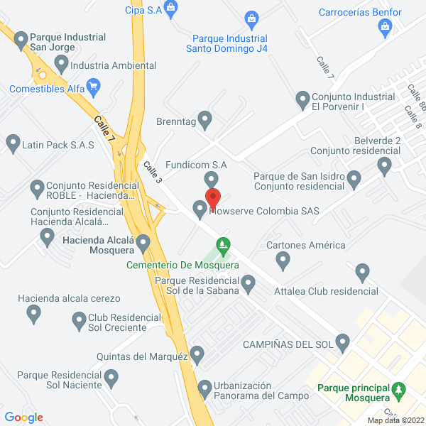 Mapa de Flowserve Colombia Ltda.