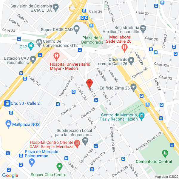 Mapa de Fomopart S.A.S