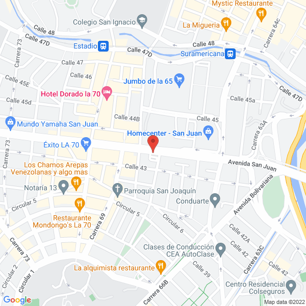Mapa de Extiguantes S.A.S