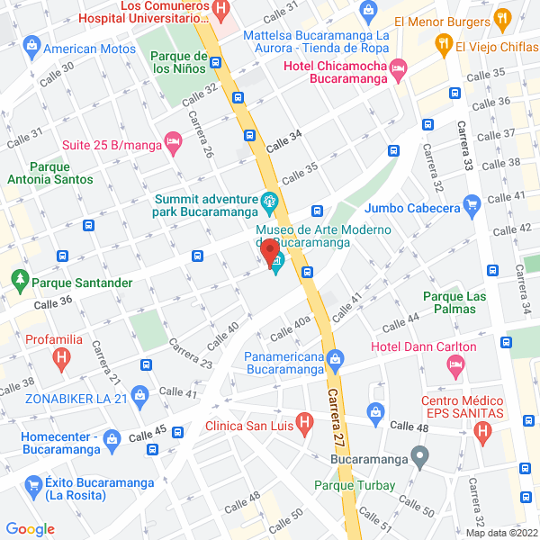Map of Fundación Museo De Arte Moderno De Bucaramanga