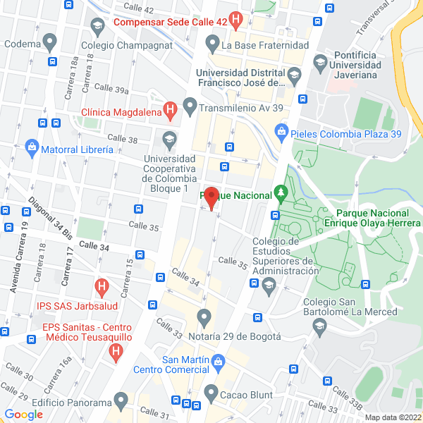 Mapa de Fundación Servicio Jurídico Popular