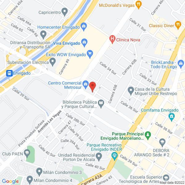 Mapa de Hangar 24 Horas S.A.S.