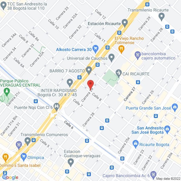 Mapa de Hierros Y Tubos Hs Ltda.