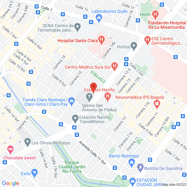 Mapa de Gimnasio Monseñor Manuel María Camargo
