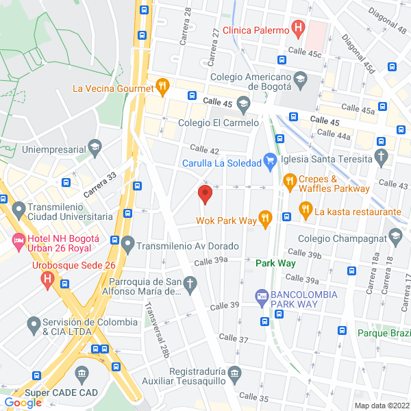 Mapa de Gimnasio Mount Sinai