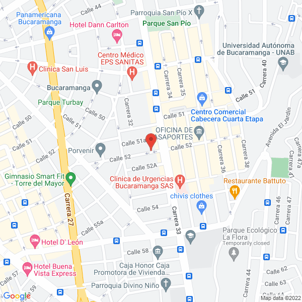 Map of Gimnasio Pedagogico Campbell