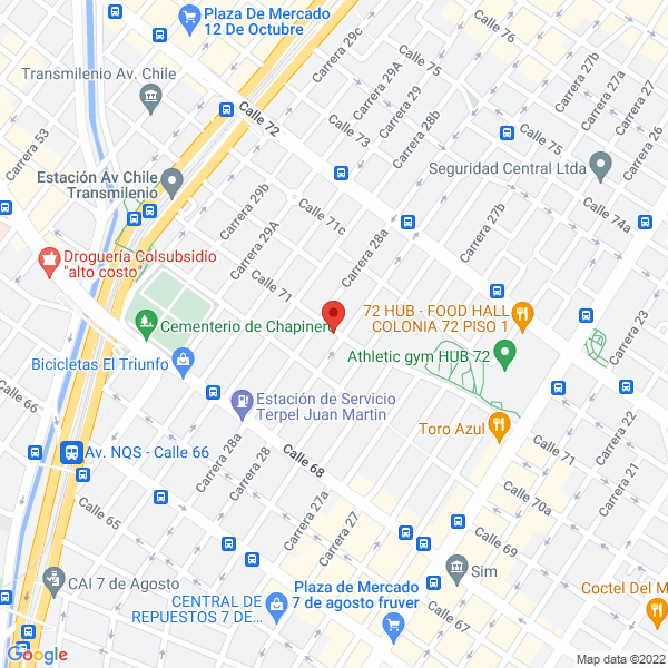 Mapa de Gin Green Ingeniería Nacional S.A.S.