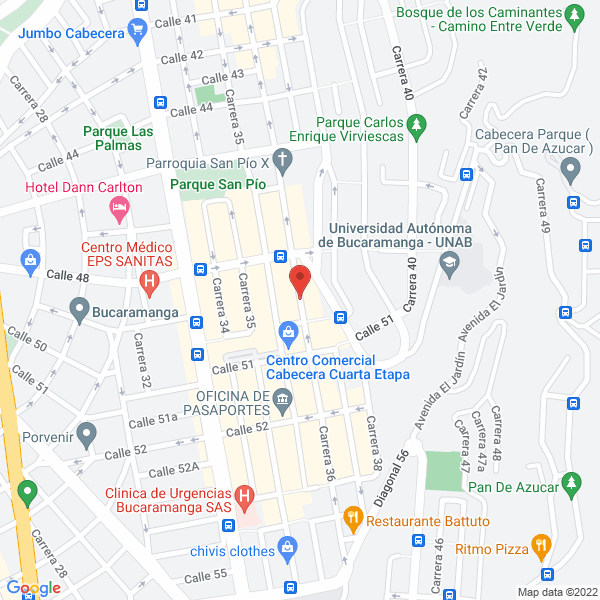 Map of Helado De Yogurth Con Frutas Yogonana