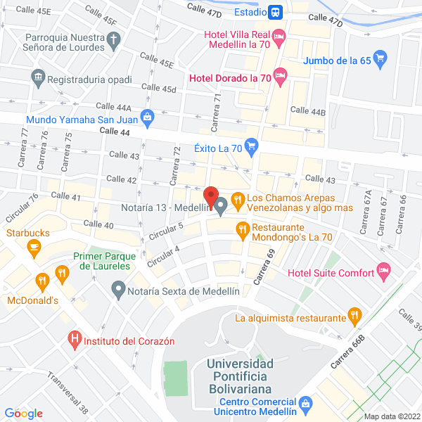 Mapa de Gj Grupo Juridico S.A.S
