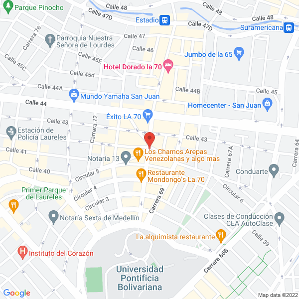 Mapa de Hospital Gilberto Mejía Mejía
