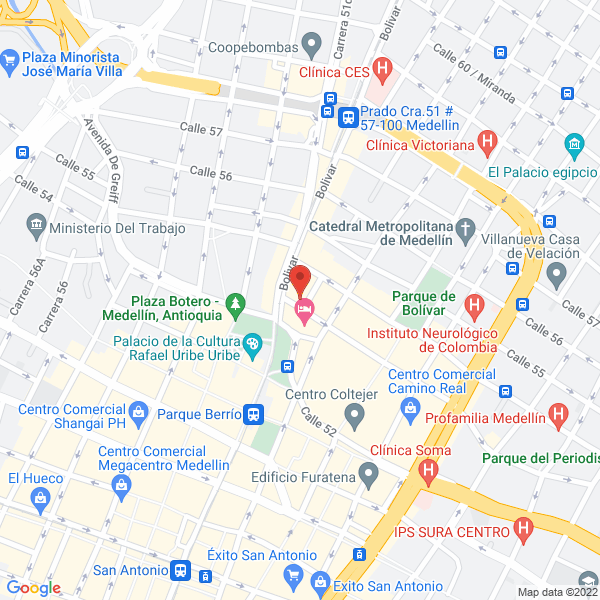 Mapa de Hotel Botero Plaza