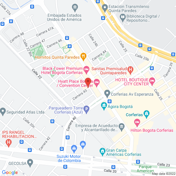 Mapa de Hotel Casa Santa Marta
