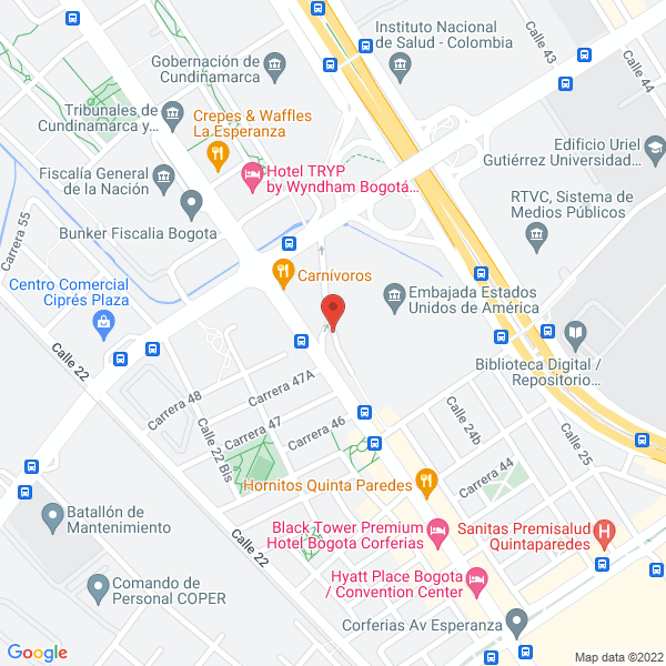 Mapa de Hotel Ejecutivo Av La Esperanza