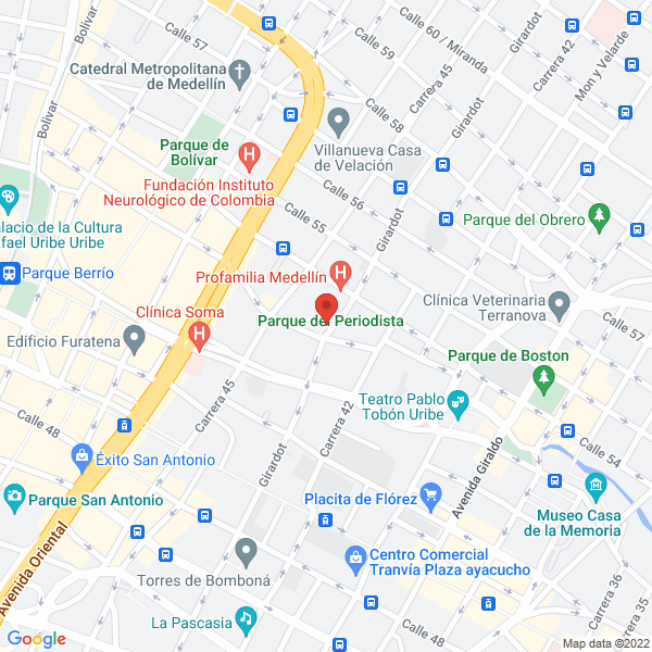 Mapa de Hotel El Periodista