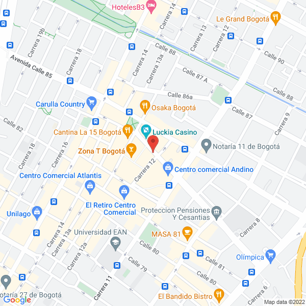 Mapa de Hotel La Boheme Ltda.