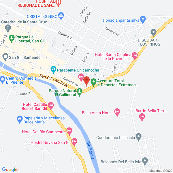 Map of Hotel Mansión Santa María