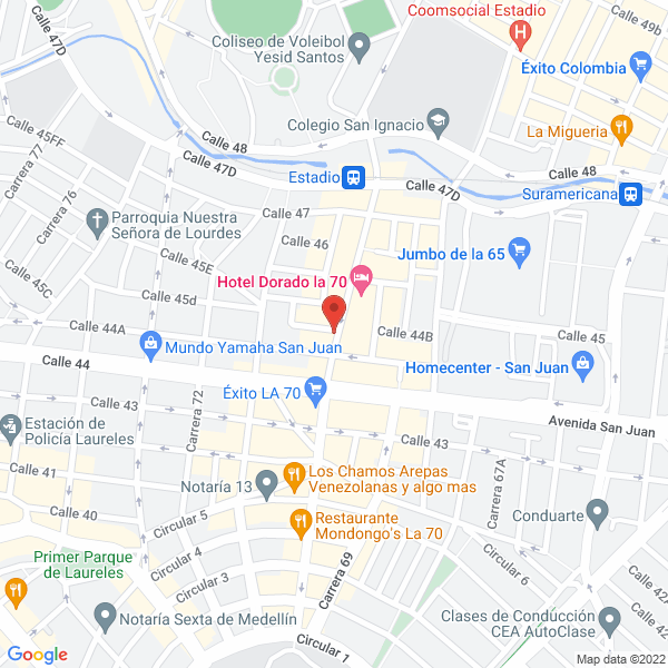Mapa de Hotel Midas
