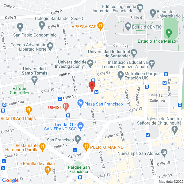 Map of Hierros San Francisco