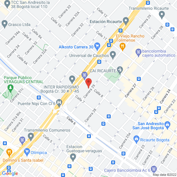 Mapa de Ferrelaminas J Y C Ltda