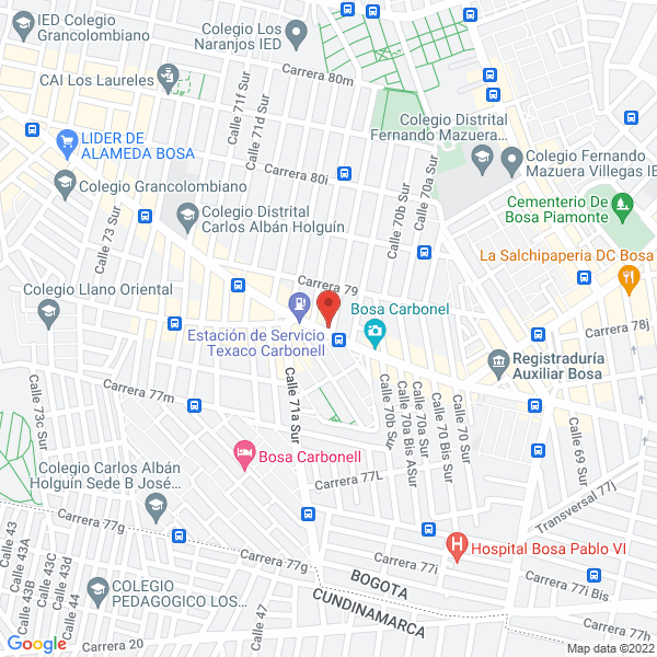 Mapa de Grúas Jaime Sandoval