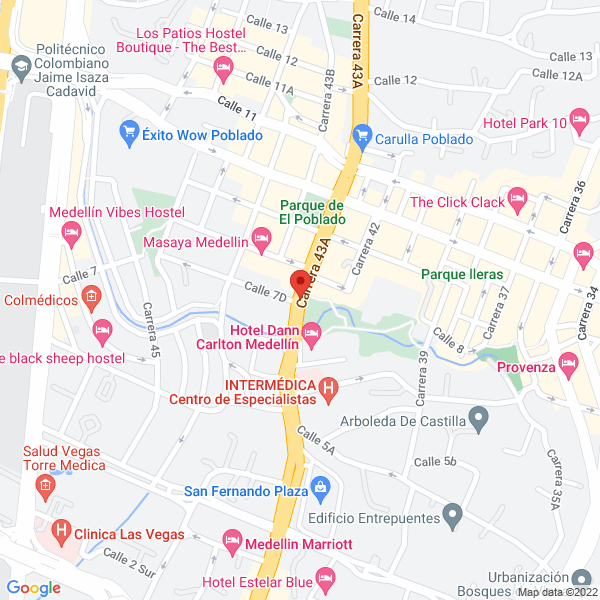 Mapa de Icg Software Colombia