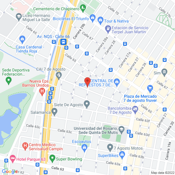 Mapa de Hotel Alameda Bogotà