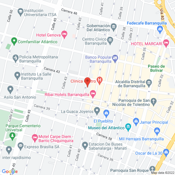 Map of Hotel Bochica
