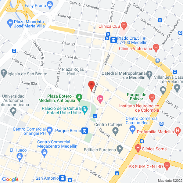 Mapa de Hotel Bolívar Real