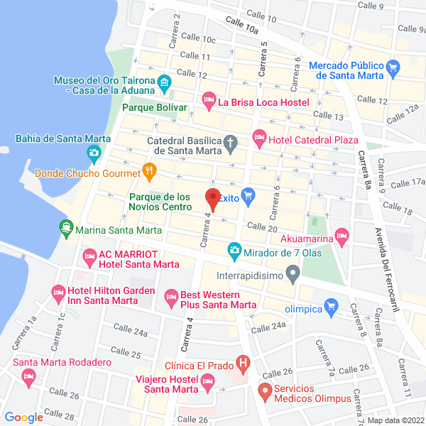Map of Hotel Caribe Real Inn