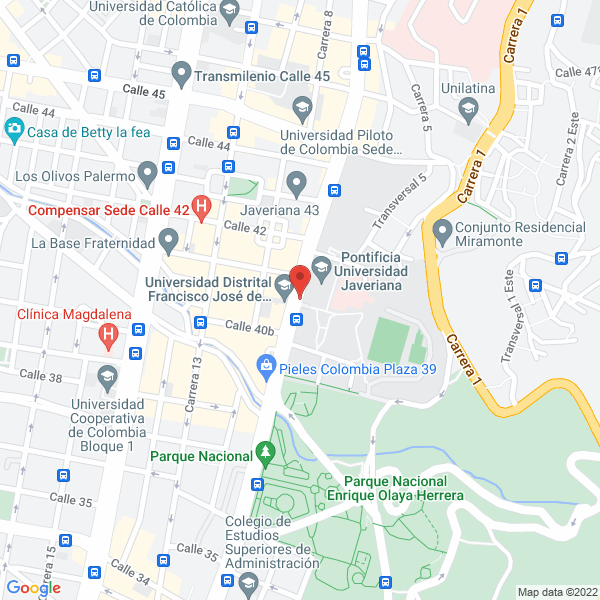 Mapa de Hospital Universitario San Ignacio