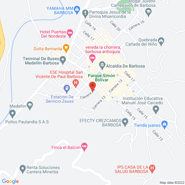 Mapa de Inversav Confecciones