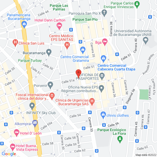 Map of Inversiones Cordero