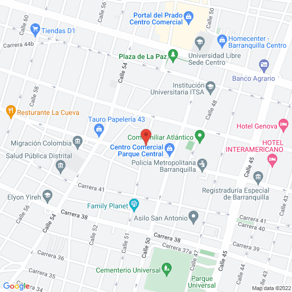 Map of Inversiones Donado Bernal & Cia S En C