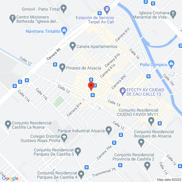 Mapa de Hidrocom Ingeniería Ltda.