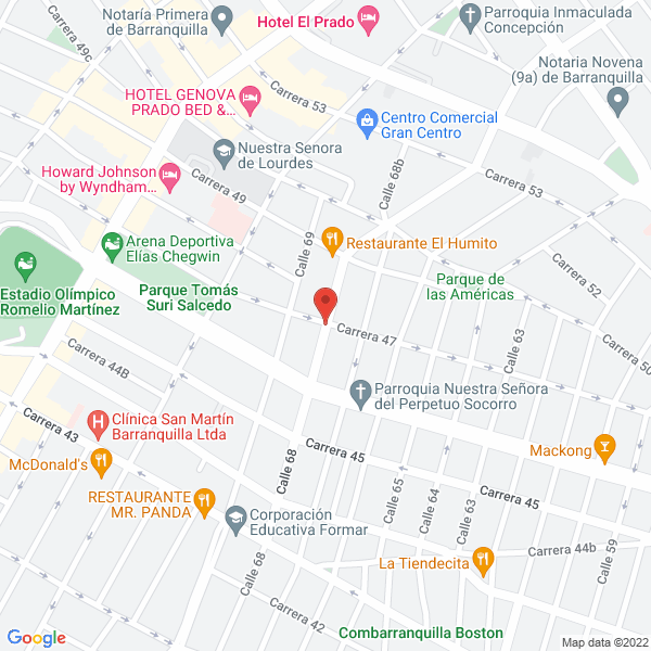 Map of Centro Odontológico Sensident