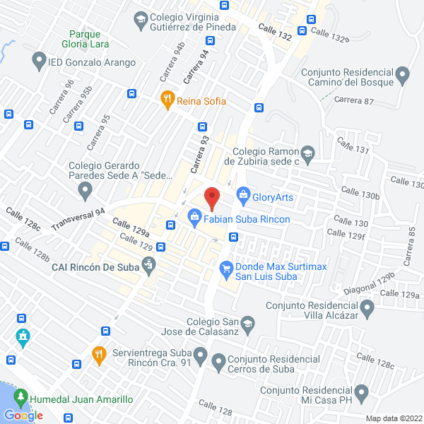 Mapa de Las 2 Avenidas Suba