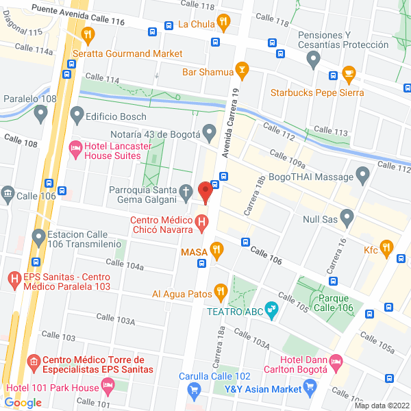 Mapa de Centro Internacional De Belleza Javier Murillo Sas