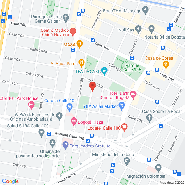 Mapa de Jg Abogados Consultoría Integral S.A.S.