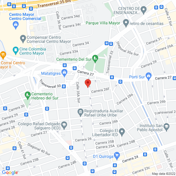 Mapa de Jj Universo S.A.S.