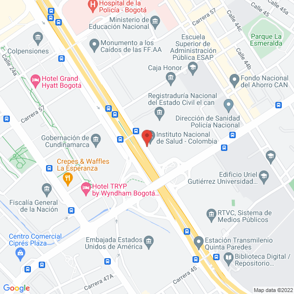 Mapa de Instituto Nacional De Salud