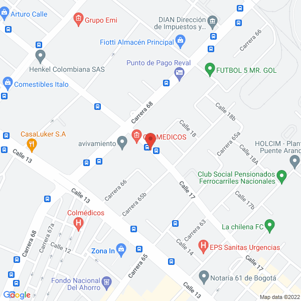 Mapa de Carrocerías Y Furgones Moreno Ltda.
