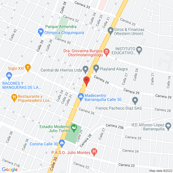 Map of Industrias Metalmecánicas Tecniaceros