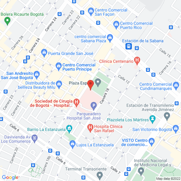 Mapa de Hospital De San Jose