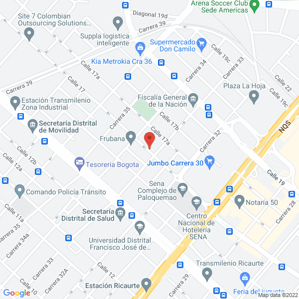 Mapa de Intersupplies S.A.S.