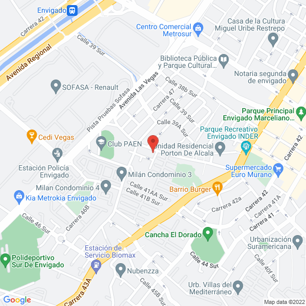Mapa de La Oficin@.Com Envigado