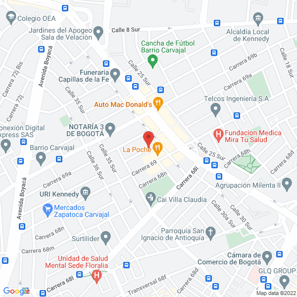 Mapa de Jc Ingeniería Y Pintura Ltda