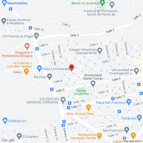 Map of Jeans Color Tintorería